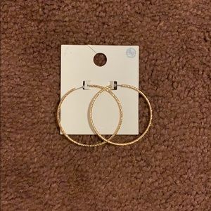 Gold hoop Forever 21 earrings